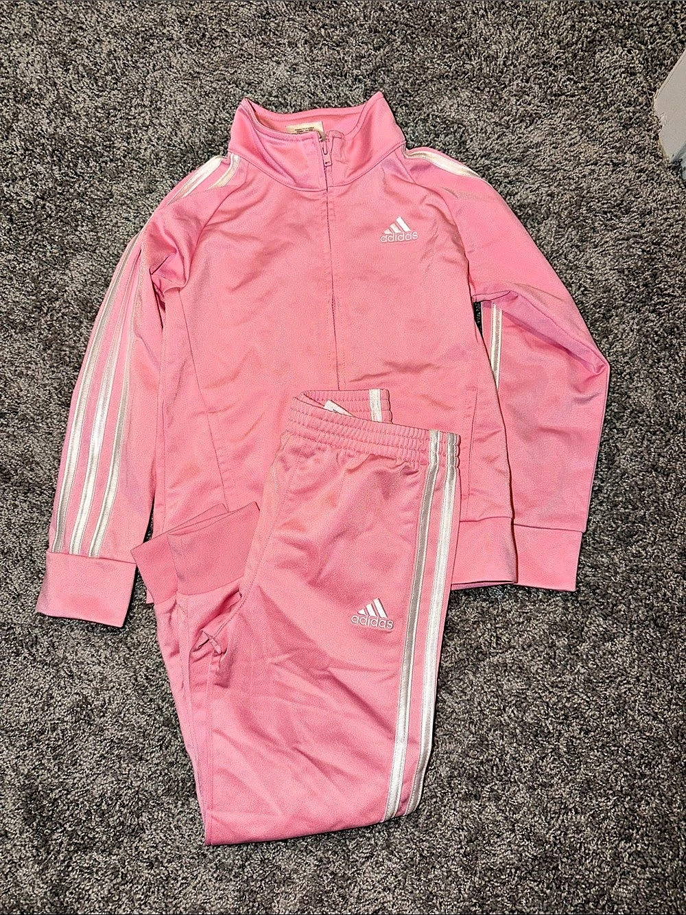 adidas Kids Classic Tracksuit Girls Pink Size 5